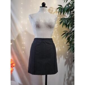 Vince Stretchy Denim Charcoal Dark Gray Mini Skirt Women's Size 6 Classic A Line